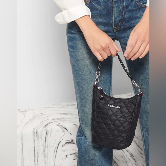 MZ Wallace Handbags - MZ Wallace Black Crosby Go Mini Crossbody Bag Purse